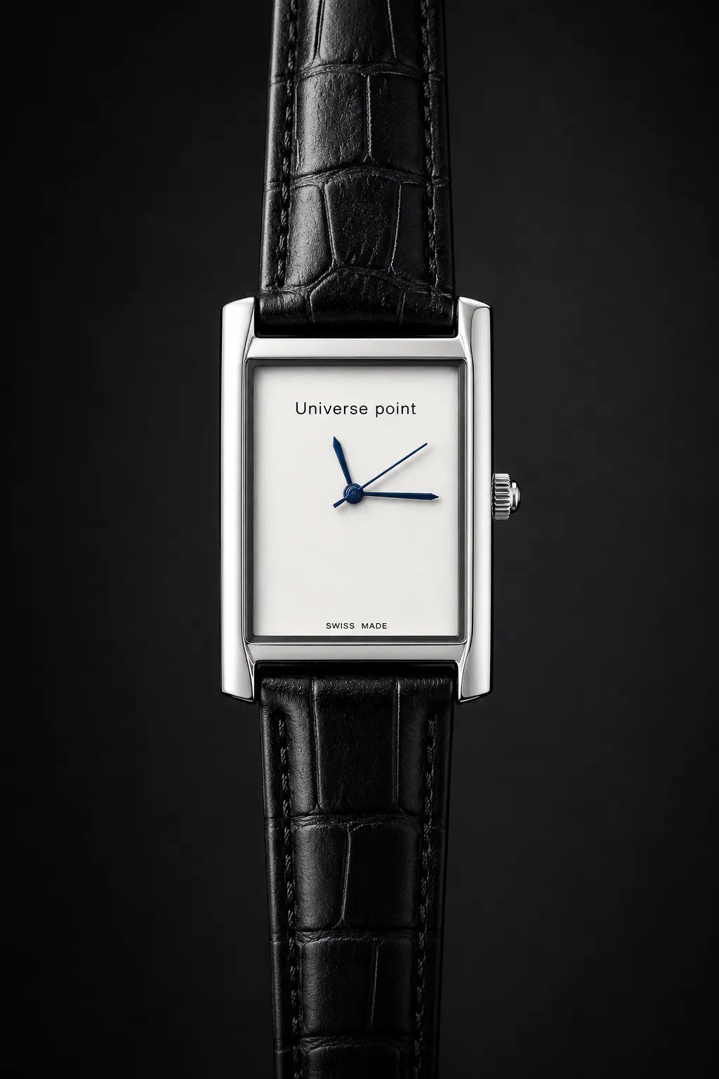 Branded Men's Rectangular Watch with Roman Numeral Dial
