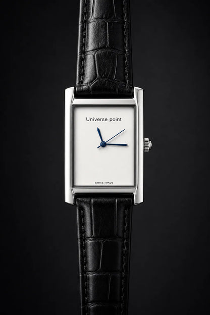 Branded Men's Rectangular Watch with Roman Numeral Dial