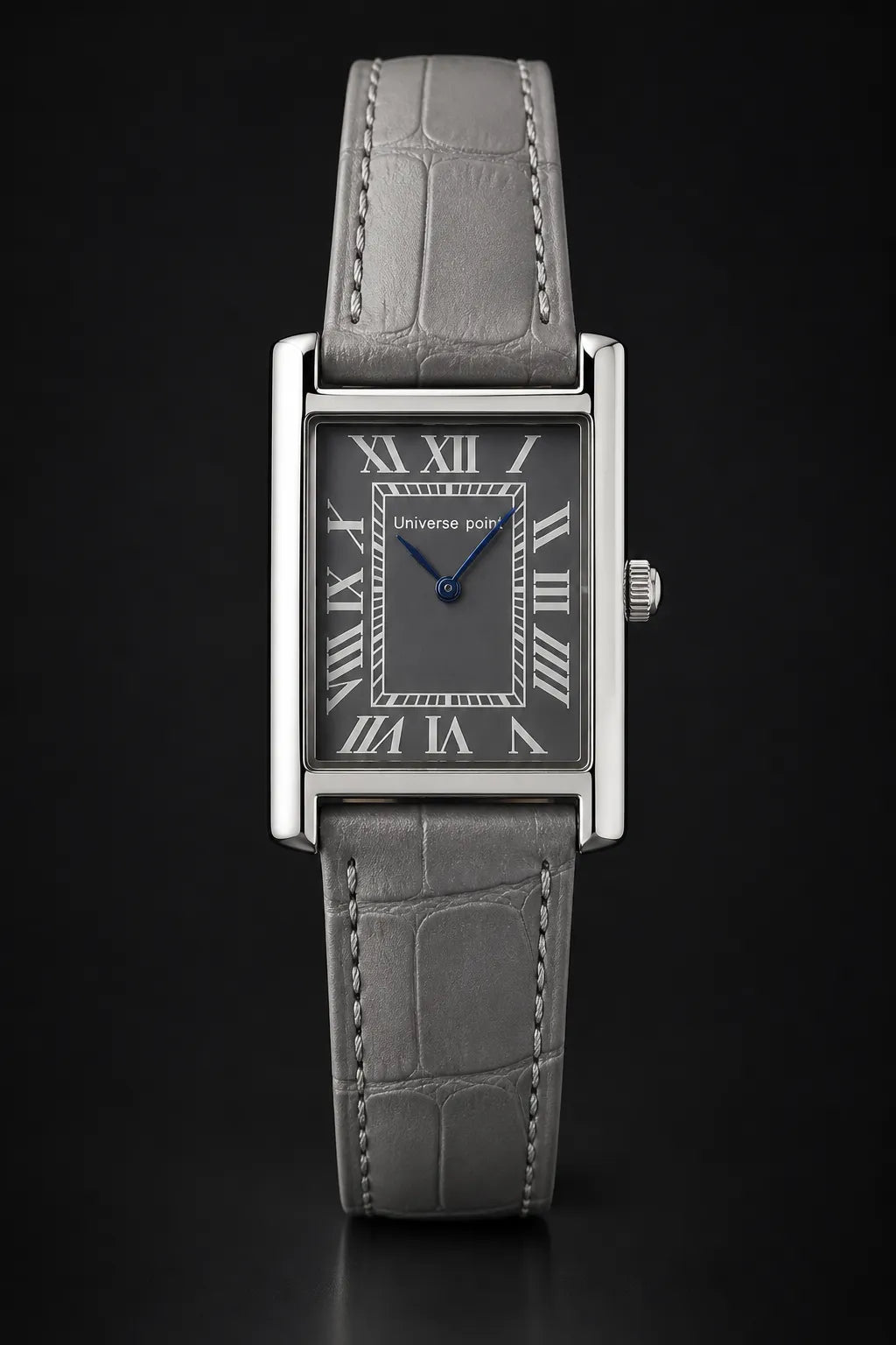 Branded Men's Rectangular Watch with Roman Numeral Dial