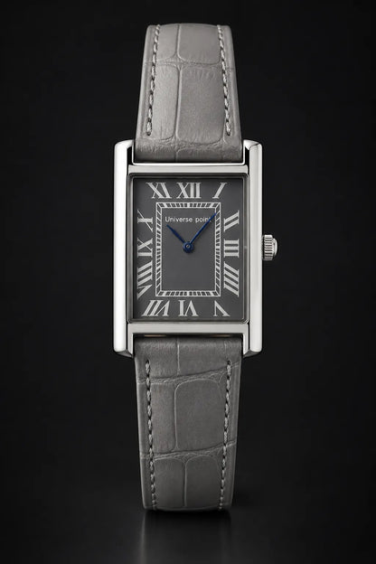 Branded Men's Rectangular Watch with Roman Numeral Dial