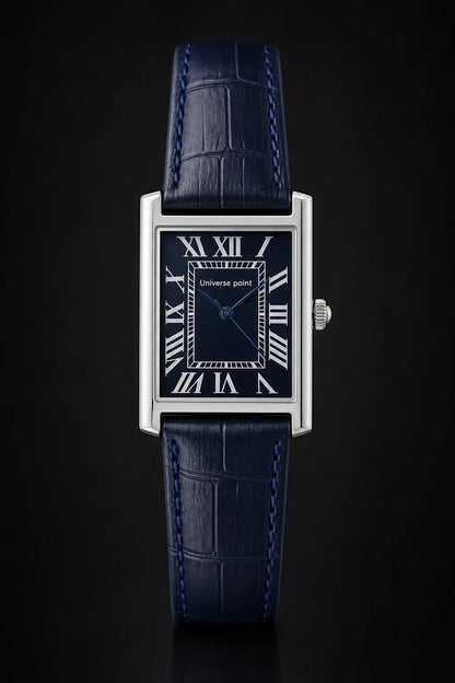 Branded Men's Rectangular Watch with Roman Numeral Dial