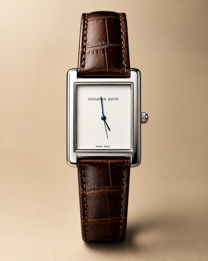 Branded Men's Rectangular Watch with Roman Numeral Dial