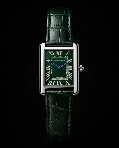 Branded Men's Rectangular Watch with Roman Numeral Dial